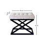 Atelier Del Sofa Puff Black, White v3 Blanco y Negro Ancho 50 cm Alto 42 cm Profundo 40 cm 100% Poliéster 100% Metal